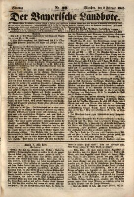 Der Bayerische Landbote Sonntag 2. Februar 1845