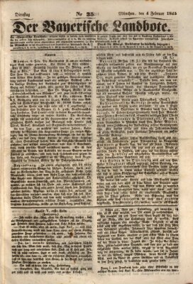 Der Bayerische Landbote Dienstag 4. Februar 1845