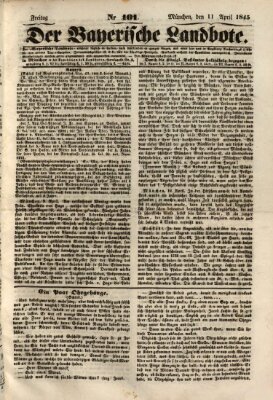 Der Bayerische Landbote Freitag 11. April 1845