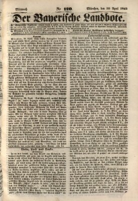 Der Bayerische Landbote Mittwoch 30. April 1845