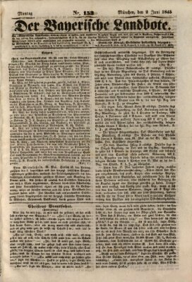 Der Bayerische Landbote Montag 2. Juni 1845