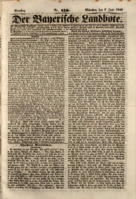 Der Bayerische Landbote Samstag 7. Juni 1845