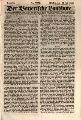 Der Bayerische Landbote Donnerstag 24. Juli 1845