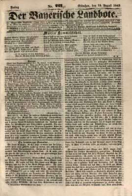 Der Bayerische Landbote Freitag 15. August 1845