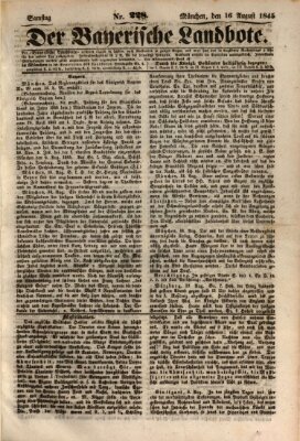 Der Bayerische Landbote Samstag 16. August 1845