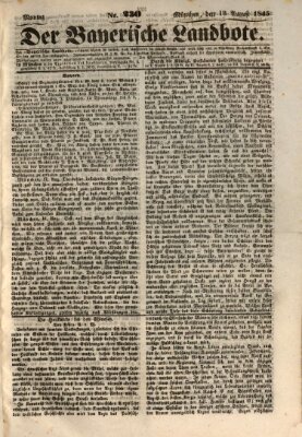 Der Bayerische Landbote Montag 18. August 1845