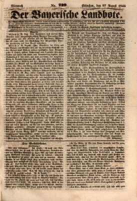 Der Bayerische Landbote Mittwoch 27. August 1845