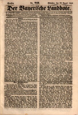 Der Bayerische Landbote Samstag 30. August 1845