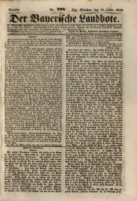 Der Bayerische Landbote Samstag 25. Oktober 1845