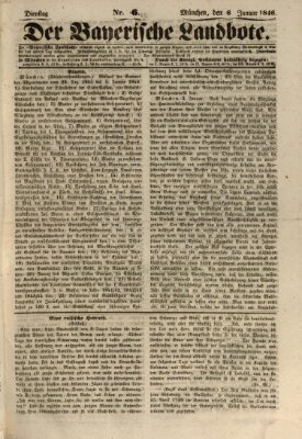 Der Bayerische Landbote Dienstag 6. Januar 1846