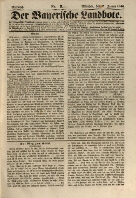 Der Bayerische Landbote Mittwoch 7. Januar 1846