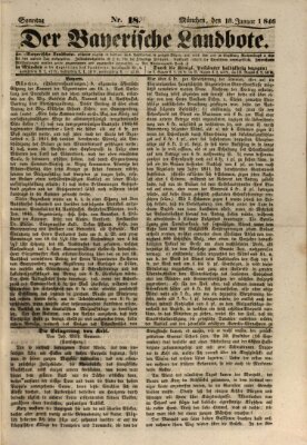 Der Bayerische Landbote Sonntag 18. Januar 1846