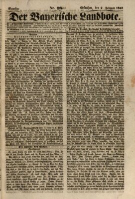 Der Bayerische Landbote Samstag 7. Februar 1846