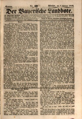 Der Bayerische Landbote Sonntag 8. Februar 1846