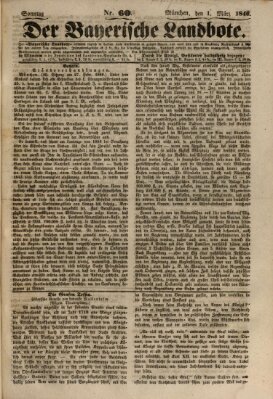 Der Bayerische Landbote Sonntag 1. März 1846