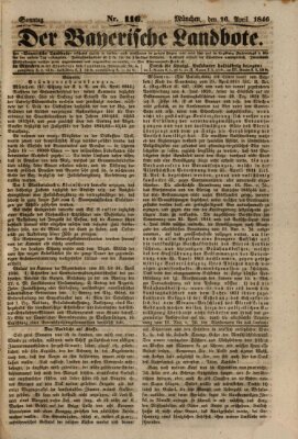 Der Bayerische Landbote Sonntag 26. April 1846