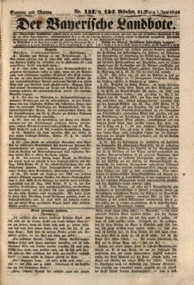 Der Bayerische Landbote Sonntag 31. Mai 1846