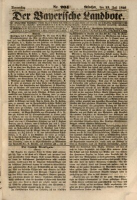 Der Bayerische Landbote Donnerstag 23. Juli 1846