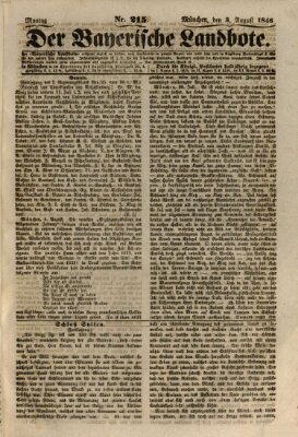 Der Bayerische Landbote Montag 3. August 1846