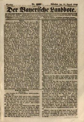 Der Bayerische Landbote Samstag 15. August 1846