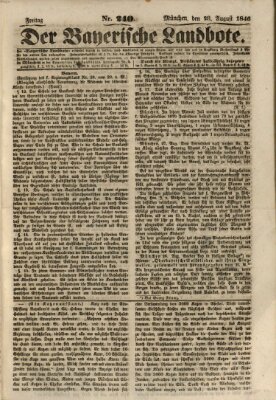 Der Bayerische Landbote Freitag 28. August 1846