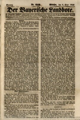 Der Bayerische Landbote Sonntag 6. September 1846