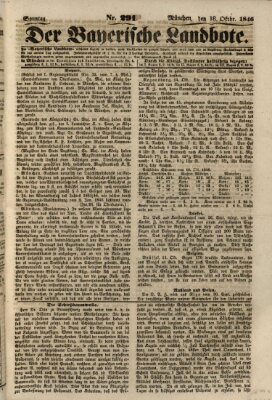 Der Bayerische Landbote Sonntag 18. Oktober 1846