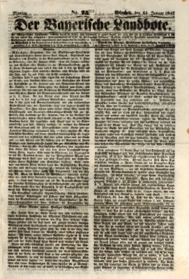 Der Bayerische Landbote Montag 25. Januar 1847