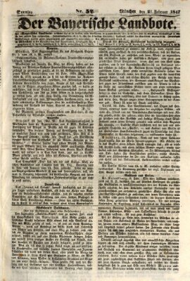 Der Bayerische Landbote Sonntag 21. Februar 1847