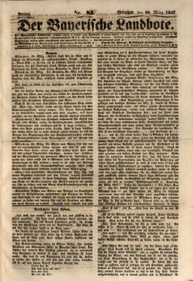 Der Bayerische Landbote Freitag 26. März 1847
