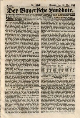 Der Bayerische Landbote Sonntag 16. Mai 1847