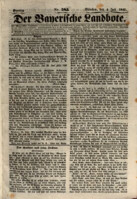 Der Bayerische Landbote Sonntag 4. Juli 1847