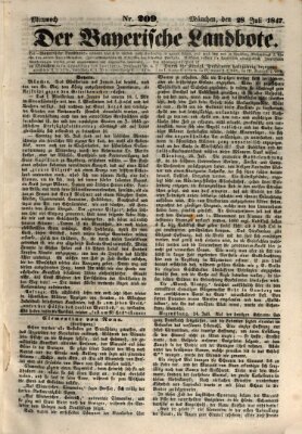 Der Bayerische Landbote Mittwoch 28. Juli 1847