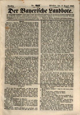 Der Bayerische Landbote Dienstag 3. August 1847