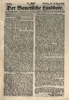 Der Bayerische Landbote Dienstag 10. August 1847