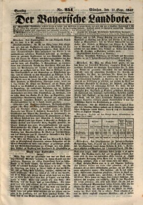 Der Bayerische Landbote Samstag 11. September 1847