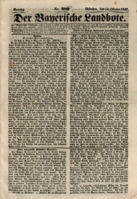 Der Bayerische Landbote Samstag 16. Oktober 1847