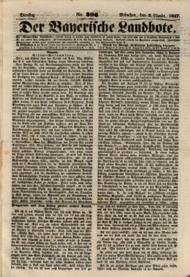 Der Bayerische Landbote Dienstag 2. November 1847