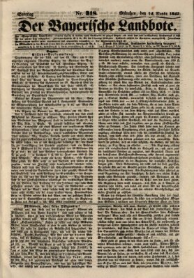 Der Bayerische Landbote Sonntag 14. November 1847