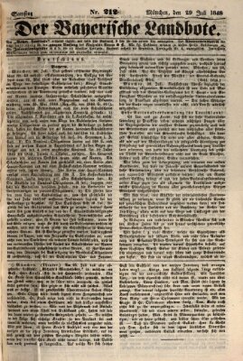 Der Bayerische Landbote Samstag 29. Juli 1848