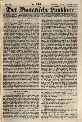 Der Bayerische Landbote Freitag 11. August 1848