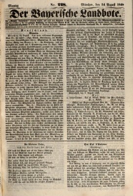 Der Bayerische Landbote Montag 14. August 1848