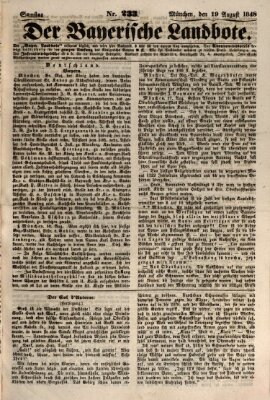 Der Bayerische Landbote Samstag 19. August 1848