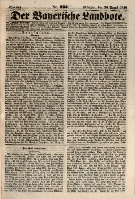 Der Bayerische Landbote Sonntag 20. August 1848