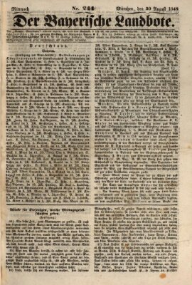 Der Bayerische Landbote Mittwoch 30. August 1848