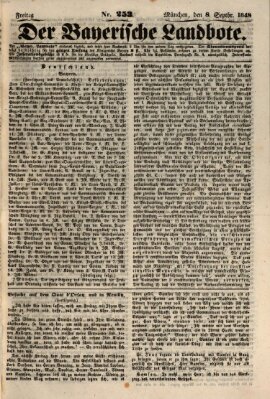 Der Bayerische Landbote Freitag 8. September 1848