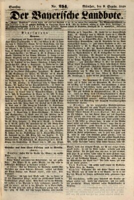 Der Bayerische Landbote Samstag 9. September 1848