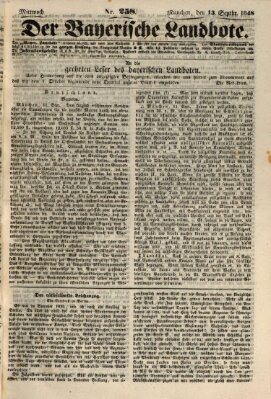 Der Bayerische Landbote Mittwoch 13. September 1848