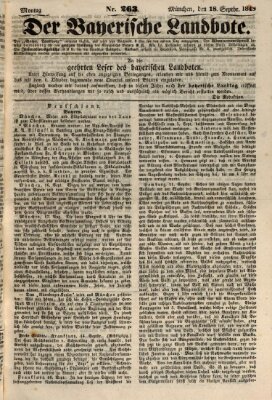 Der Bayerische Landbote Montag 18. September 1848