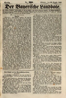 Der Bayerische Landbote Samstag 23. September 1848